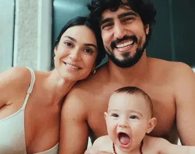 Thaula Ayala e Renato Góes já são pais de Francisco, de 11 meses.