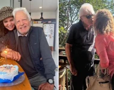 Cid Moreira comemora 22 anos de casamento aos 95 anos