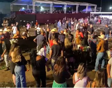 Confusão ocorreu na festa "Fervo", que teve como destaque  o show dos sertanejos Hugo & Guilherme