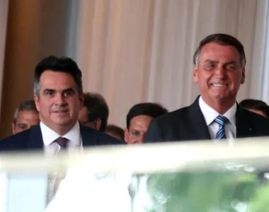 Bolsonaro ao lado de Nogueira no primeiro pronunciamento após eleições
