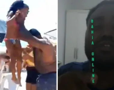 Homem foi flagrado espancando crianças na areia da praia de Itapuã