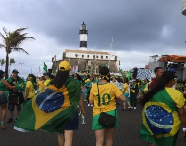Ato no Farol da Barra em favor do ex-presidente Jair Bolsonaro (PL) em setembro de 2022
