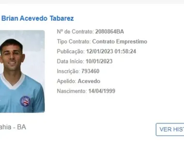 O meio-campista Nicolás Acevedo poderá estrear contra o Jacuipense