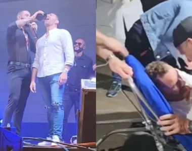 Fã de Gustavo Lima é atendido por paramédicos após brincadeira no palco