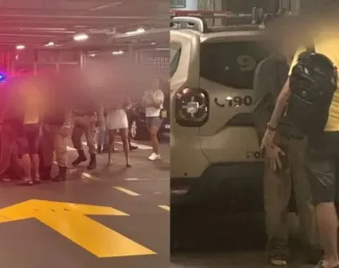 Após a ação, o suspeito do crime foi filmado na porta do supermercado