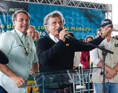 Piquet e Bolsonaro juntos em comício