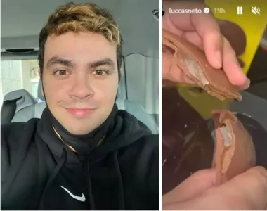 Influenciador postou o momento do 'desgosto' em suas redes sociais