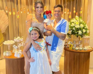 Thayná e Thiago estão casados há 1 ano e têm dois filhos
