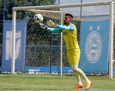 Marcos Felipe durante treino do Bahia na Cidade Tricolor