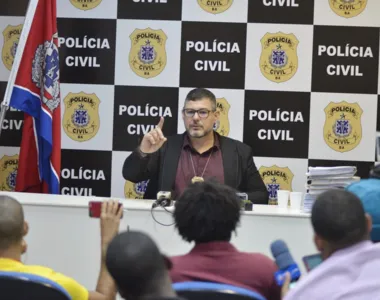 Delegado da DreofCiber, Charles Leão, em entrevista coletiva