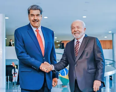 Lula durante encontro com Nicolás Maduro