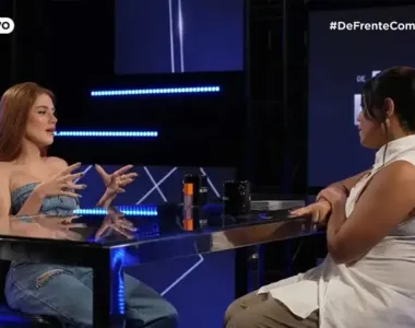 Imagens da entrevista ao De Frente Com Blogueirinha