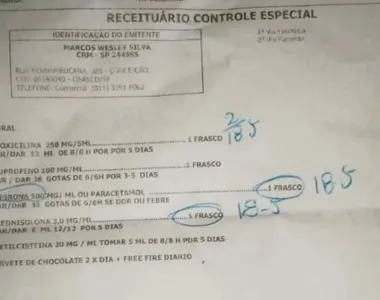 Receita médica que gerou polêmica