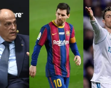 Javier Tebas fez comentários sobre Messi e CR7 na La liga