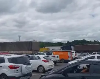 Engarrafamento é registrado no Pedágio