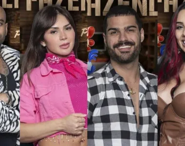 Cézar Black,  Nadja Pessoa, Shayan e Alicia X estão na Fazenda 15