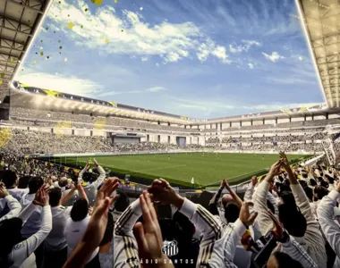 Imagem mostra novo estádio do Santos