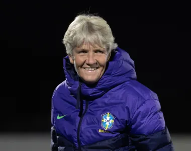 Pia Sundhage em treino da Seleção