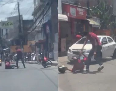 Briga entre dois homens paralisou circulação de carros na localidade