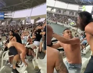 Durante a vitória do clube do coração sobre rival, torcedor não conteve a ‘emoça’