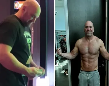 O empresário e chefão do UFC, Dana White, exibiu antes e depois do processo