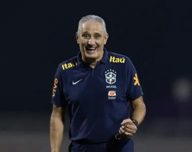 Tite em treino da Seleção Brasileira