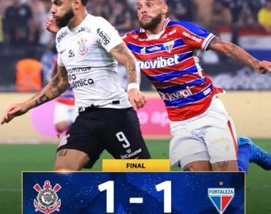 Corinthians e Fortaleza empataram em 1 a 1 pelo jogo de ida das semifinais da Copa Sul-Americana