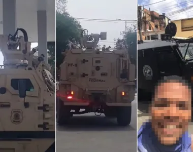 Operação no bairro de Valéria, em Salvador, contou com presença de veículos blindados