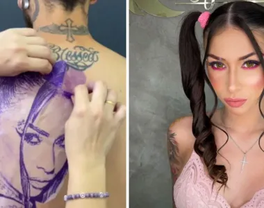 O fã tatuou o rosto da cantora nas costas