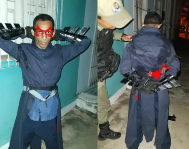 Rodrigo Rodrigues da Silva foi detido com fantasia de "super-herói".