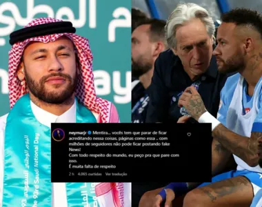 Neymar comentou uma postagem no instagram se defendendo dos boatos