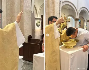 Ronaldo Fenômeno  se batiza nas águas