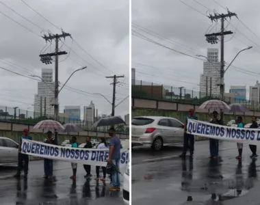 Protesto trava Paralela sentido Rodoviária