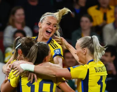 Suecas comemoram muito a vitória