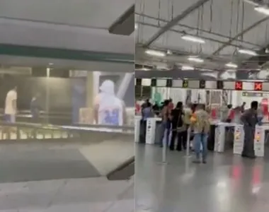 Confusão envolvendo torcedores do Bahia