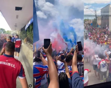 Torcedores fizeram a festa no aeroporto
