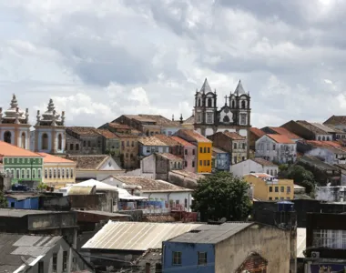 Vista do Pelourinho no Centro Histórico de Salvador