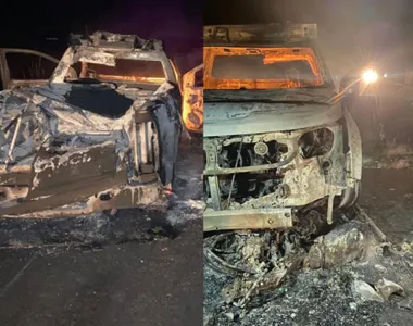Veículo ficou totalmente destruído