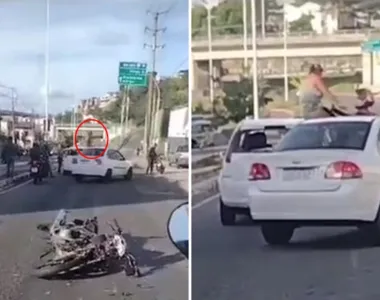 A situação foi registrada na Avenida Afrânio Peixoto, na cidade de Salvador