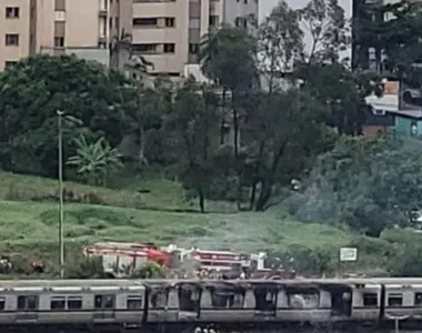 Incêndio aconteceu quando vagão ia para a manutenção