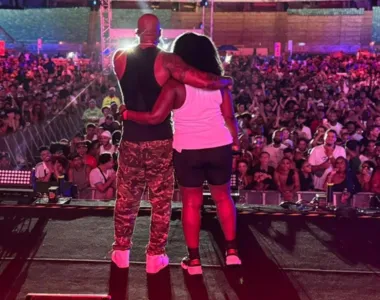 MV Bill e Kmilla CDD no Rap Game Festival, na Arena Fonte Nova, em Salvador