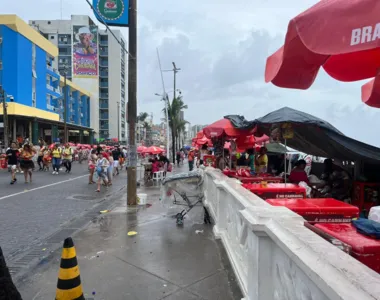 Chuva atinge circuitos do Carnaval