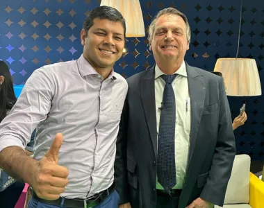 Diego Castro com o ex-presidente Jair Bolsonaro