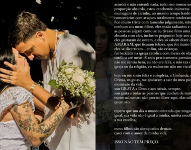 Delacruz e Gabriela Andrade se casaram na última quinta-feira (14)