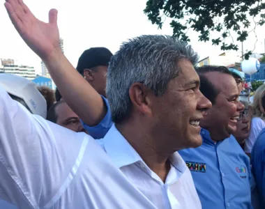 Jerônimo acompanhado do vice-governador, Geraldinho