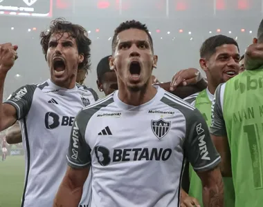 Jogadores do Galo comemoraram gol no Maracanã