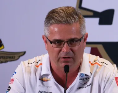 Gil de Ferran no Indianapolis Motor Speedway em 2019