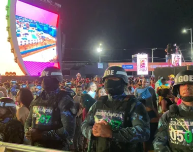 Guarda Civil faz a segurança no Festival da Virada