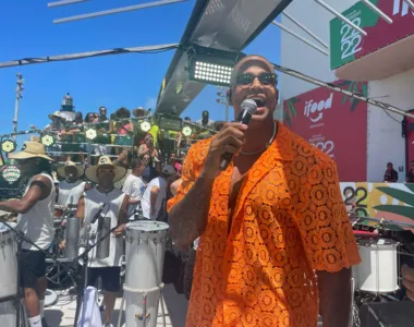 Leo Santana marcou presença no Arrastão