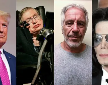 Nomes como Michael Jackson, Donald Trump e Stephen Hawking são citados